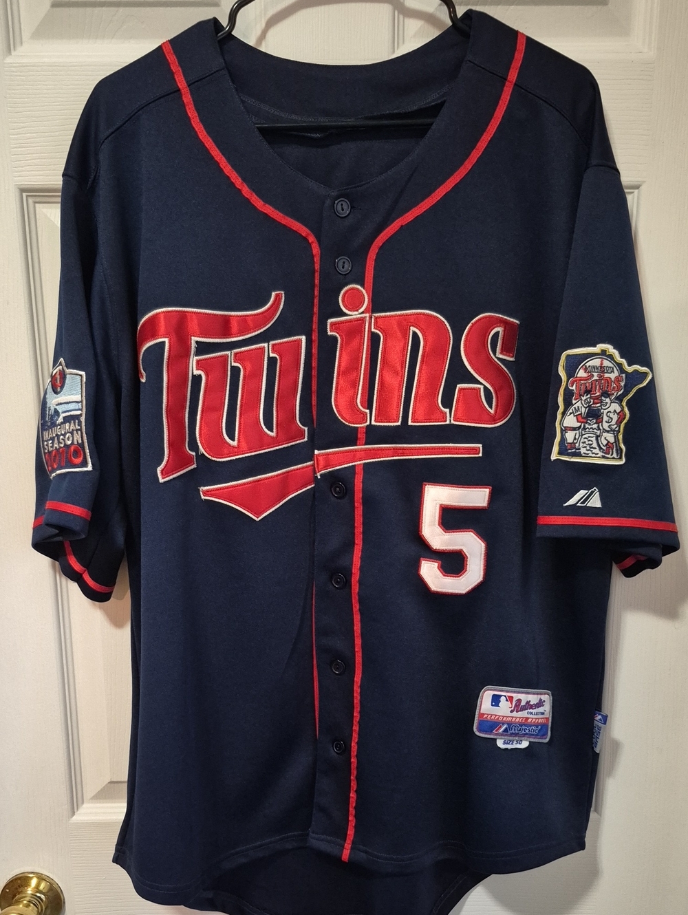 Majestic Authentic Minnesota Twins Cuddyer Jersey Size 50 Inaugural Season 2010